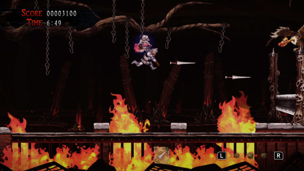 Pressbild: Capcom - Ghosts ´n Goblins  - Resurrection - copyright 2021 - Jumping between chains.