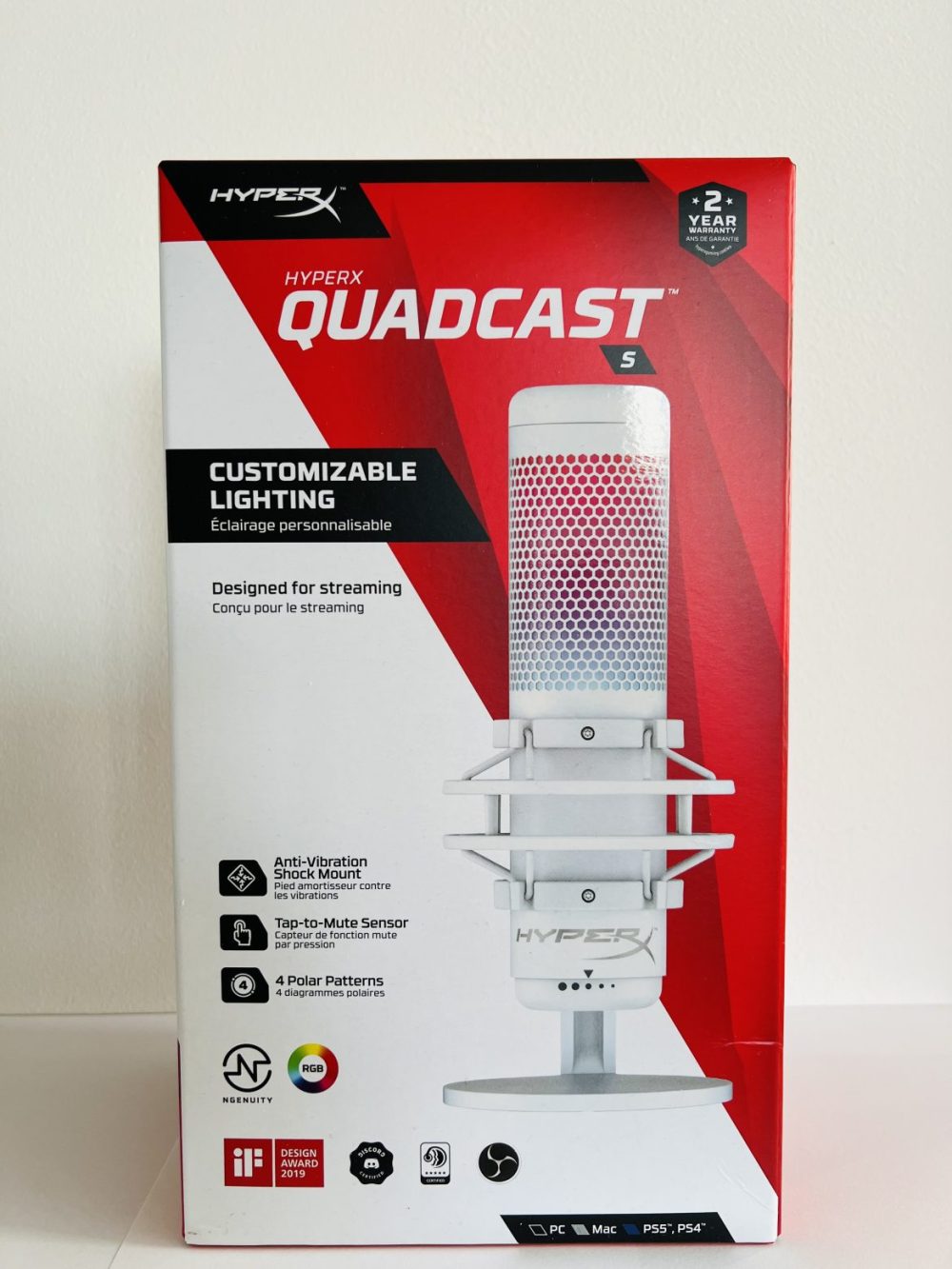 HyperX Quadcast S förpackning foto: senses.se