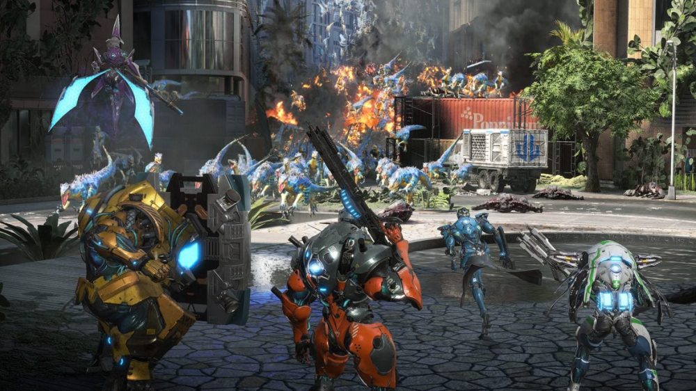 Foto: ©2023 - Capcom - Exoprimal - The team againt dinosaurs.