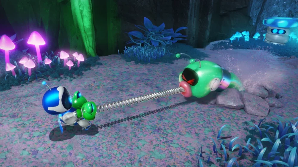Astro Bot drar fiende